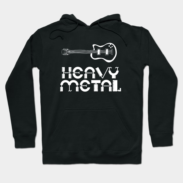 Heavy Metal Guitar Hoodie by Abeer Ahmad